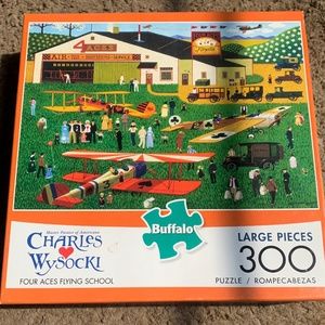 Charles-Wysocki Four Aces Flying School Puzzle 300 Pieces